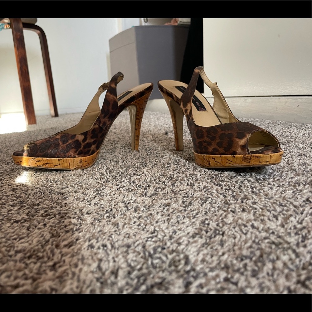 Leopard print slingback heels, Steve Madden size 7.5
